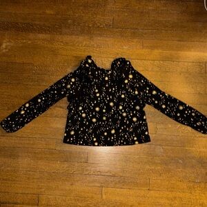 J crew galaxy print ruffle top size youth L